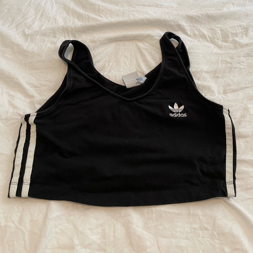 Black Adidas Crop Tank